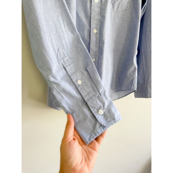 J Crew Factory | NWOT | Slim Untucked flex casual shirt in Waterfall Blue | Sz M - Picture 4 of 9